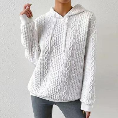 Frühlings- und Herbst-Damen-Hoodie Mode-Sweatshirt Damen Langarm Lockerer Hoodie