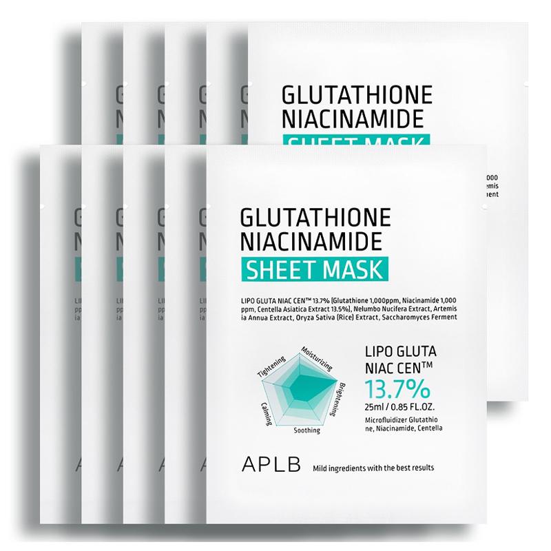 APLB Glutathione + Niacinamide Sheet Mask 25ml*10EA