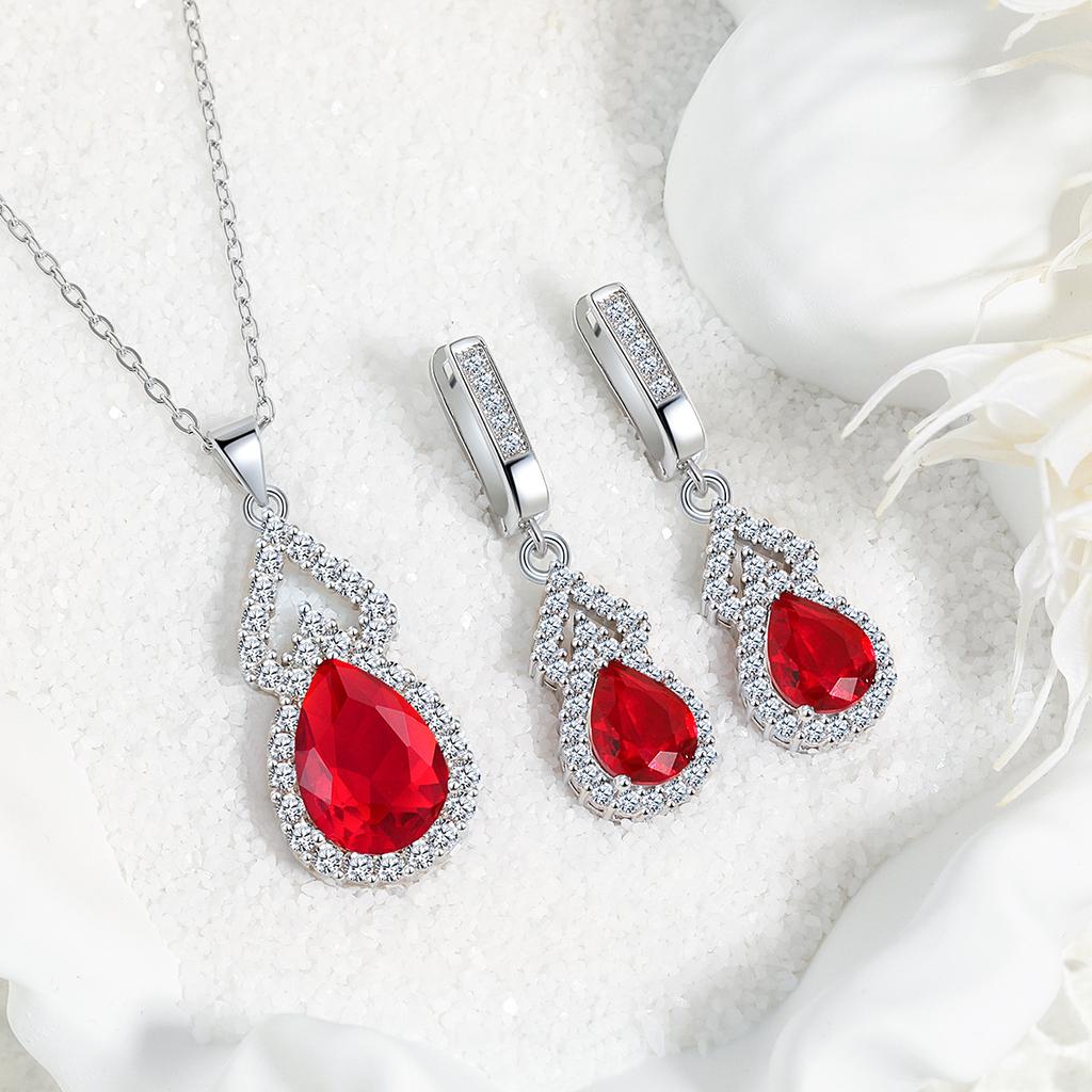 Color Treasure Multi-color Premium Full Diamond Drip Gourd Necklace