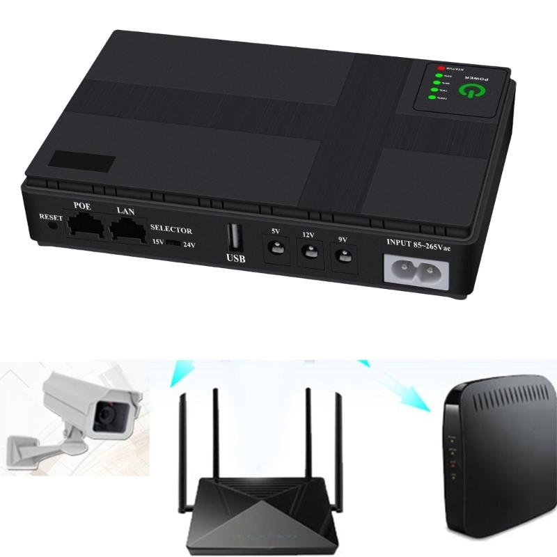 UPS Battery Backup 10400mAh Lithium Battery, Home 5V 9V 12V Battery Backup for LED Light Speaker WiFi Router