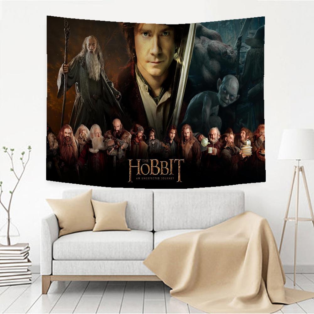 L-Lord Of The Rings H-Hobbit Anime Tapestry Hippie Flower Wall Carpets Dorm Decor Cheap Hippie Wall Hanging