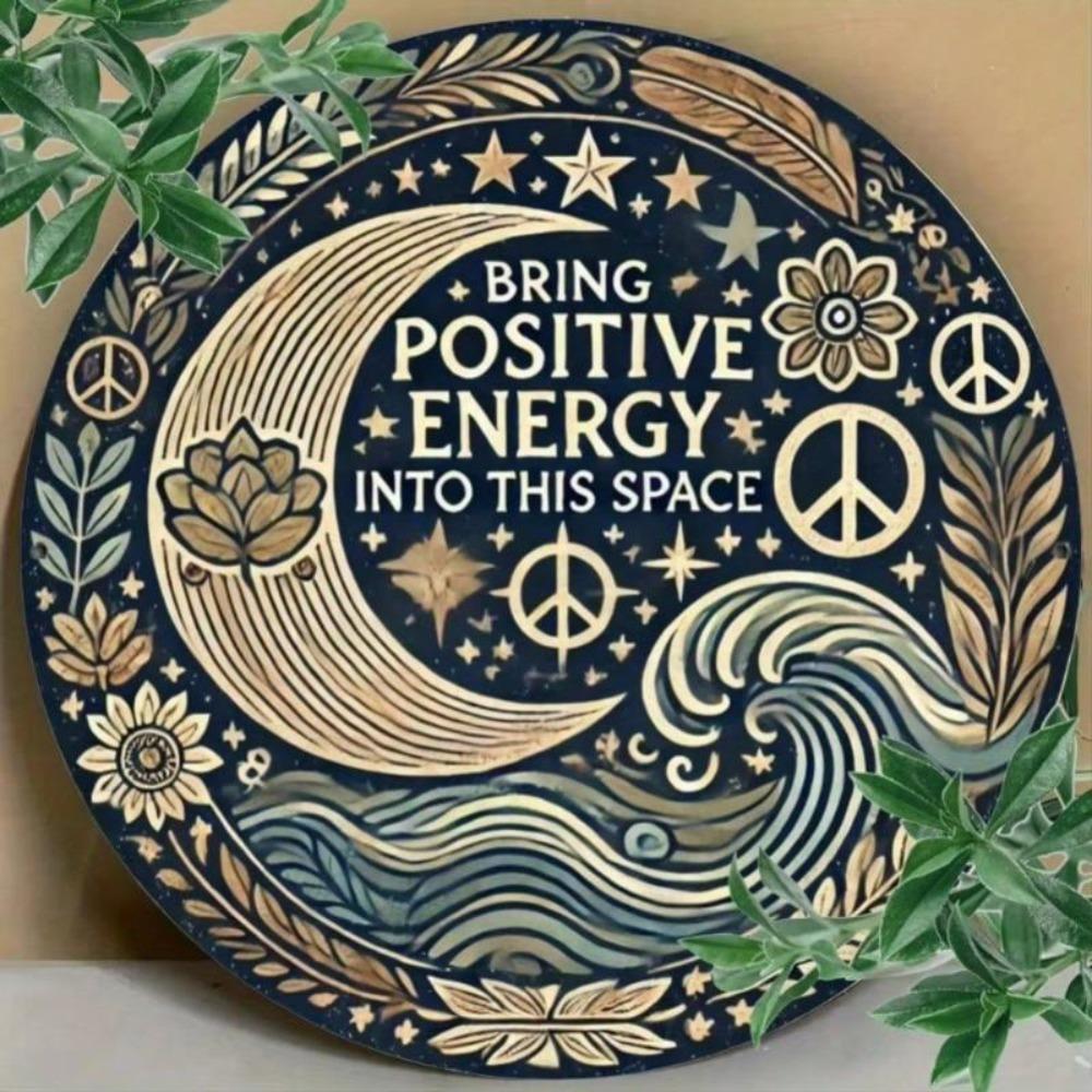 Positive Energy Iron Wall Art 7.8 Inch Home Decor Gift