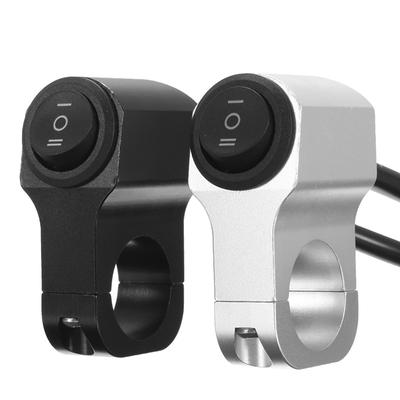 22cm 7/8in Aluminum Alloy Motorcycle Handlebar Headlight Switch Three-position Waterproof Switch 12V Fog Spotlight Retro Switch