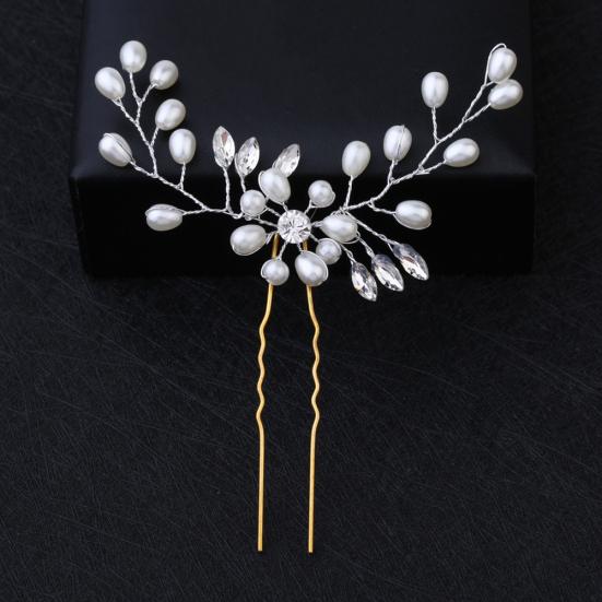 Decor de nuntă Stras lucios Faux Pearl Femei Agrafă Hair Style Tool