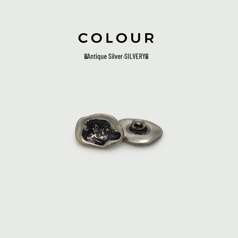 Irregular Metal Shirt Buttons: Asymmetrical Rhinestone-Decorated Buttons for Men's and Women's Cardigans and Sweaters