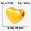 6/12pcs Big/Small Hole Star Heart Pea Real Gold Plated PVD No Fade Stainless Steel Beads For Jewelry Making Supplies Spacer Bead