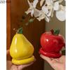 Creative Fruits Toothpick Holder Cotton Swab Can Apple/pear Shape Ceramic Jar Desktop Organizer Dental Floss Box Storage Jars