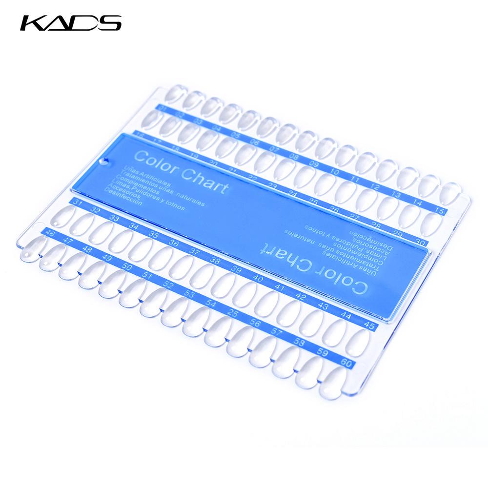 kads Nail Art 60 Tipps, Farbdiagramm, Anzeigegitter, Übungsrad, Make-up-Kunst, falsche Nägel, Display-Tipps, Werkzeug-Design