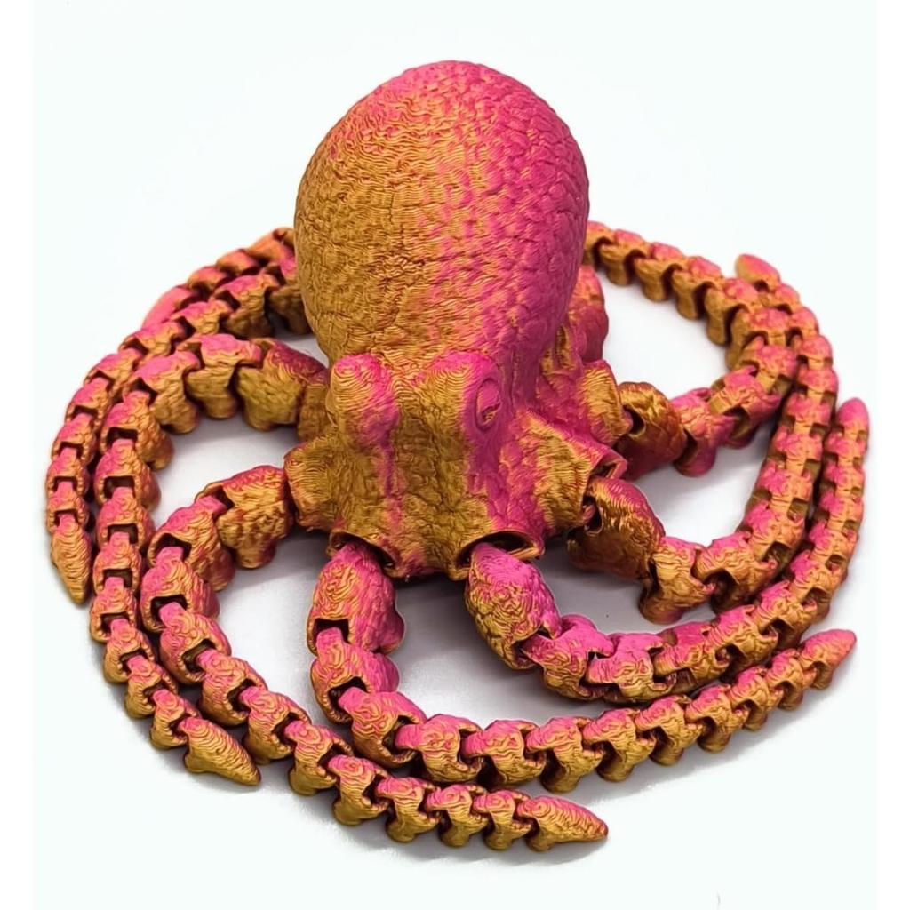 1PC 3D Printed Octopus Animal Toys, Octopus Dash Toys 3D Printed Gifts DIY Creative Decorations Joint Toys Home Decoration Christmas Birthday Gifts