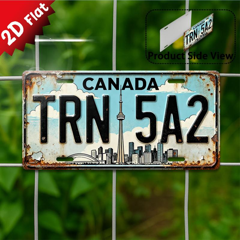D Flatpc Vintage Metal Sign for Decorationg Only Decorative Sign (  ) TRN A Metal Sign with Canada Landmarks