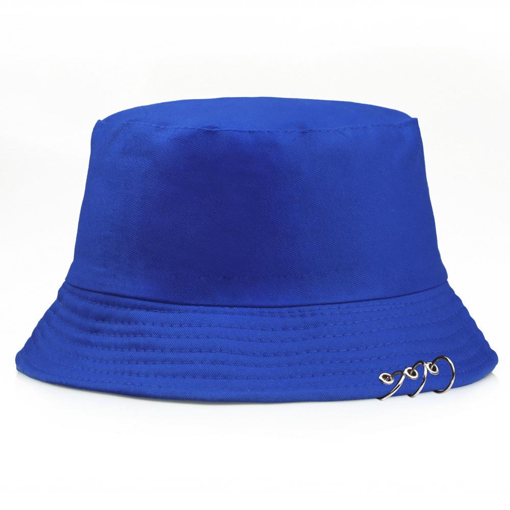 Fashion Unisex Bucket Hat With Large Metal Rivet And Wide Brim For Streetwear Style