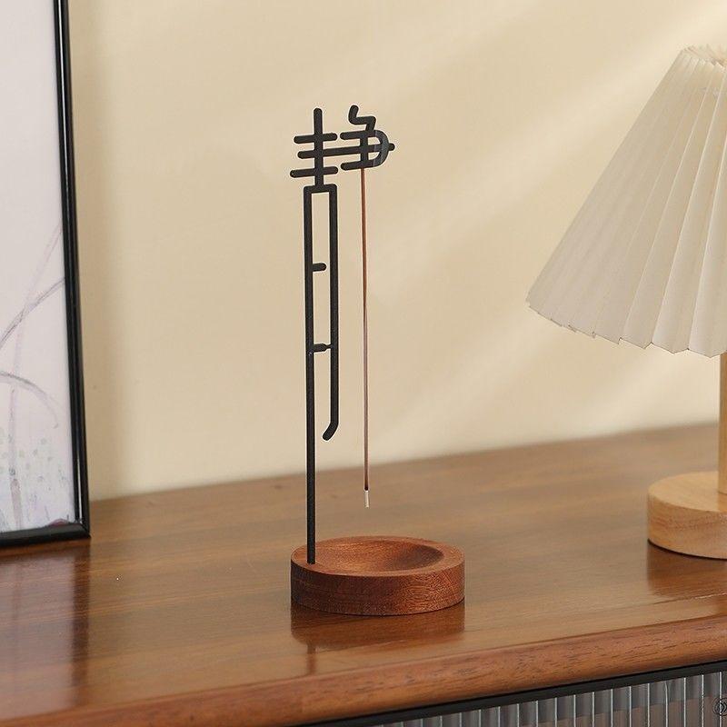 

Китайская дзен-подставка для благовоний для палочек, перевернутая аромалампа с деревянным пеплоуловителем, буддийские принадлежности, украшение для дома 2025