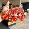 1Pcs Cute Red Cartoon Sheep Keychains With Soft Pvc Pendant Durable Wrist Strap For  Year Gifts And Bag Decorations