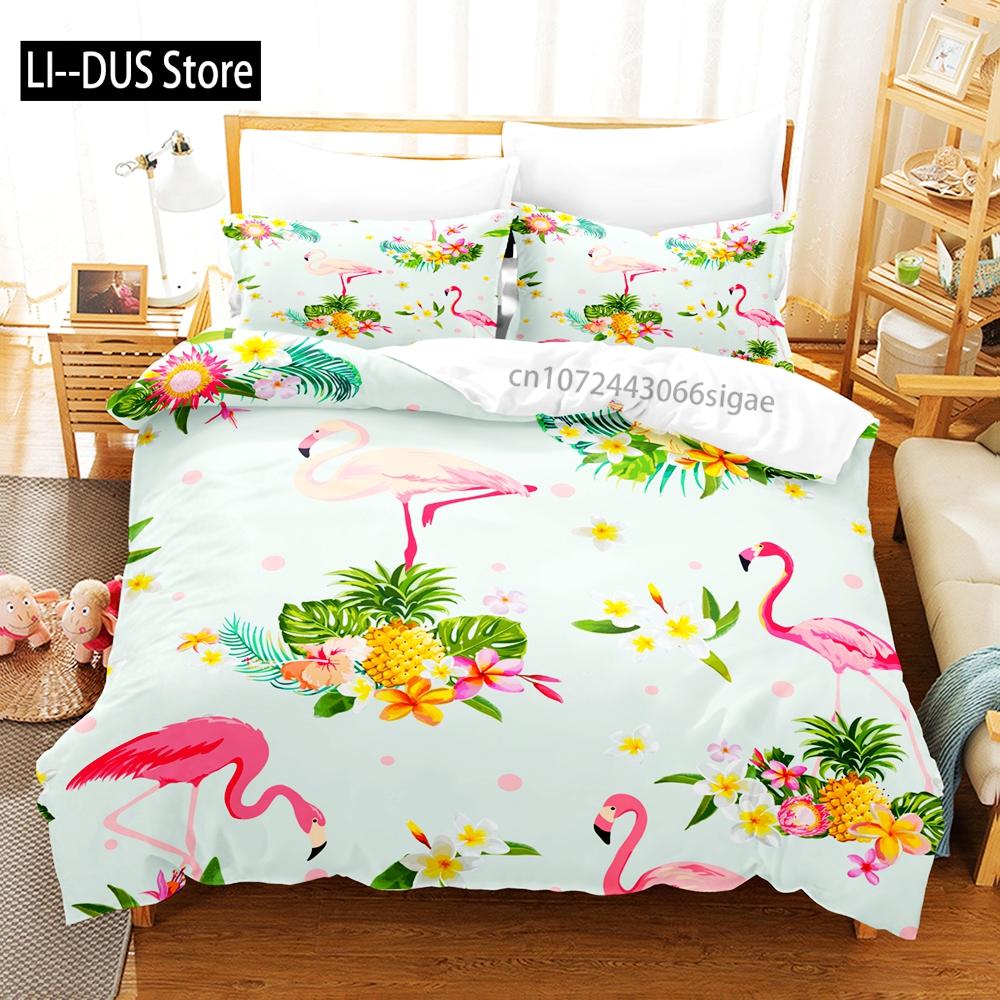 Firebird Bedding Set Single Twin Full Queen King Size Flamingo ed Set Aldult Kid Bedroom Duvetcover Sets 3D Anime Animal 037