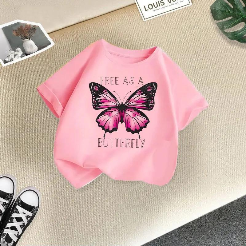 Girls Short Sleeve Tshirt Summer New Childrens Top Loose Fashion Short Sleeves Clothes Kids Clothes