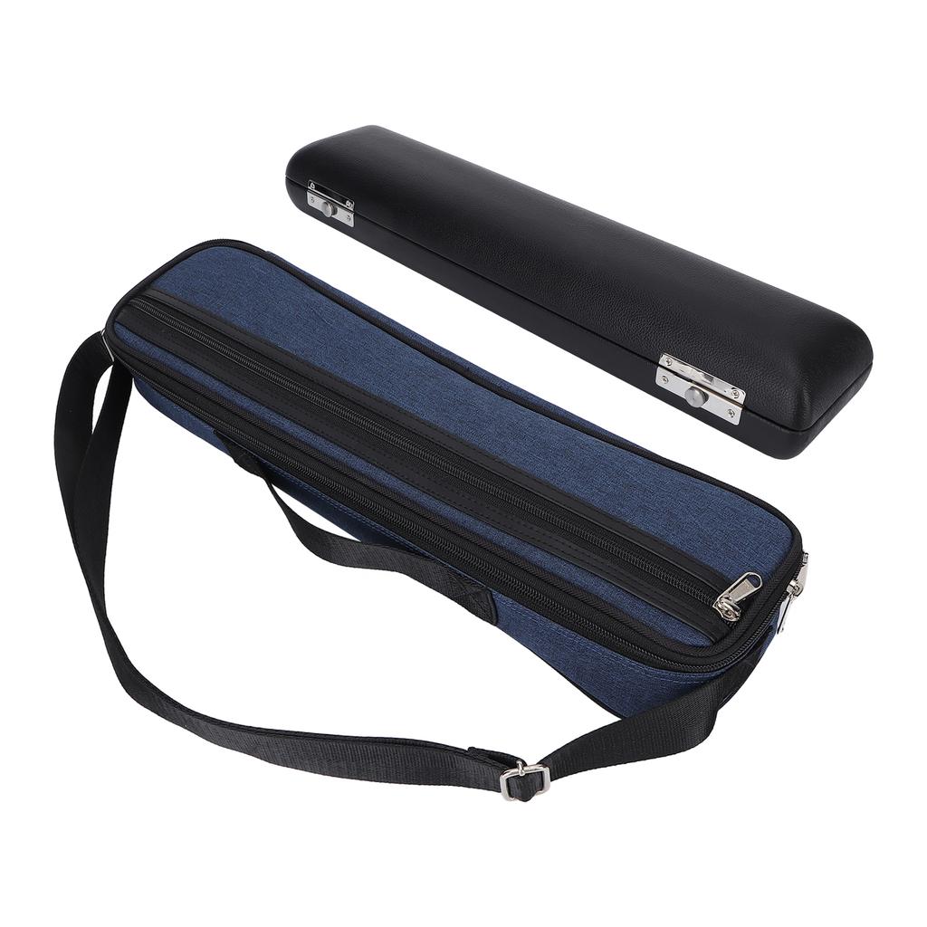 Flute Case Bag Portable 17 Hole Box Set Flannel Padding PU Leather Oxford Cloth Accessories