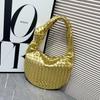 Handmade Woven Croissant Bag - Knotted Single Shoulder Underarm Tote