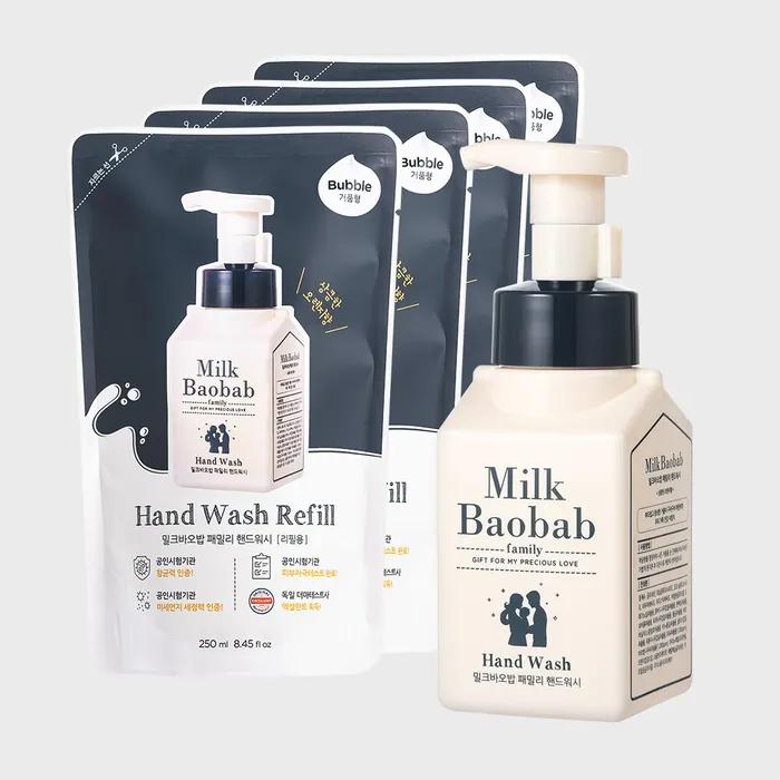 Mydło do rąk dla rodziny 300ml x 1 + Zapas 250ml x 4