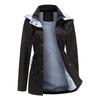 Neue Windjacke für Damen mit abnehmbarer Kapuze für Herbst und Winter in großen Größen