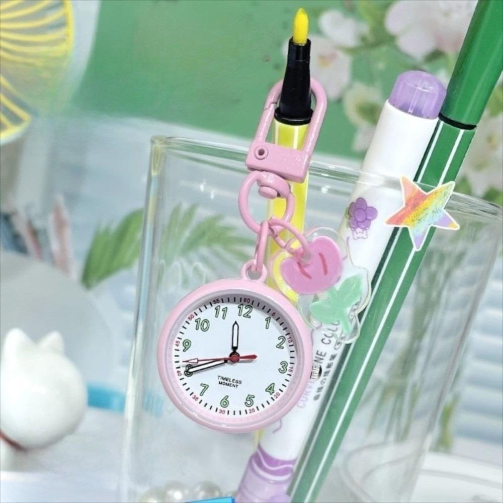 Easy Reading College Cute Backpack Pendant Portable Time-Telling Wall Clock Decoration Daily Wear