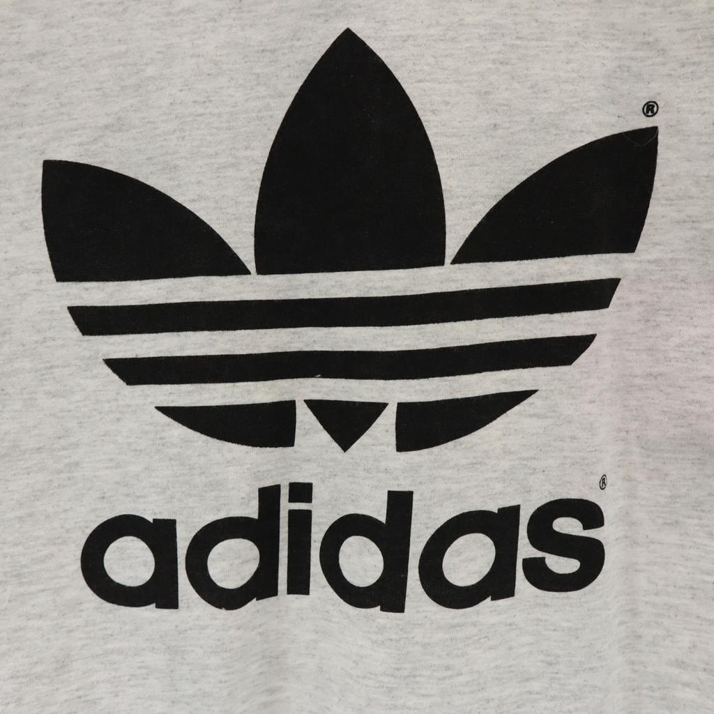 Adidas 90s Made In USA Old Trefoil Logo Short Sleeve T-shirt M Gray Men's Used