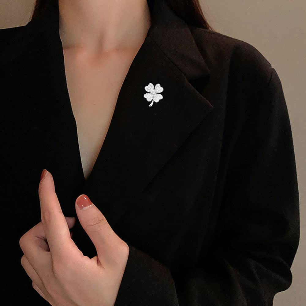 Ostory Sparkly Lapel Formal Pin Breast Pin Tack Tie Fashion Jewelry Brooch, Clover, Pin, Women's, Men's, Brooch, Pin, Brooch, Decoration, Badge, Pin,