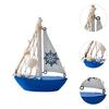 Mini Sailboat Model Beach Decor Item for Office And Home