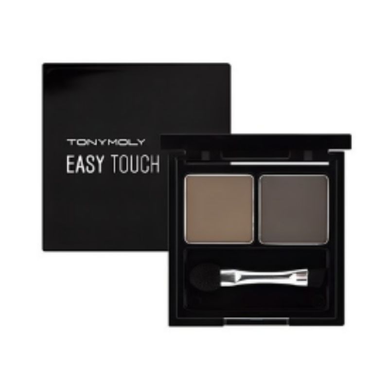 

TONYMOLY Easy Touch Cake Eyebrow 2g – Natural Brow Powder Kit with Brush | Long-Lasting Smudge-Proof Eyebrow Makeup Gray Brown