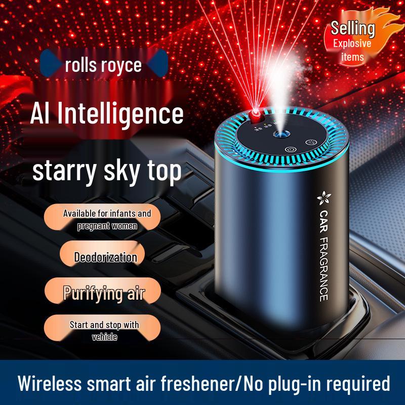 Starry Sky Car Aroma Diffuser - Intelligent Spray Air Freshener with Auto Start/Stop Feature 