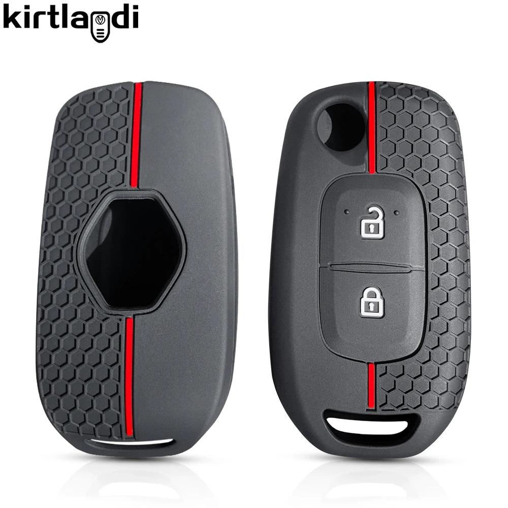 Silicone Key Case Car Key Cover for Renault Kwid 2023 Trafic Clio Kadjar Clio 5 Captur Arkana Sandero Stepway Logan Twingo