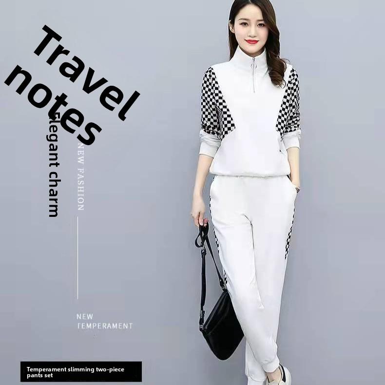 Women's Fashion Sports Suit Spring and Autumn Thin Style Hoodie Loose Casual Two-piece Set