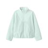 Outdoor Series Knitted Stand Collar Warm Fleece Jacket Women Jacket Ice-Green L424W010-002S