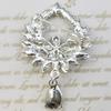 Vintage Teardrop Rhinestone Brooch Statement Pin for Fashionable Party Wear