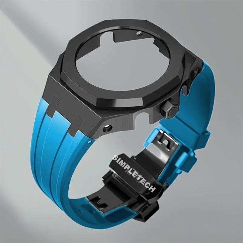 Mod Kit GEN5 GA2100 Metal Bezel for G shock Casioak Modification 4th Generation Rubber&Steel Watch Case Strap GA-B2100 2110