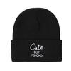 Vintage Letter Embroidery Knit Cap Winter Warm Unisex Beanie Hip Hop Fashion Men Daily Hat