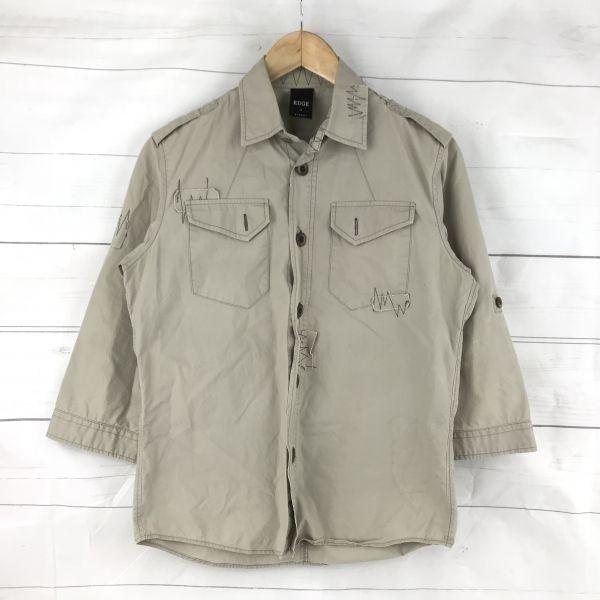 

Рубашка вестерн с рукавом 3/4 Rupert Edge, куртка на весну-лето, размер 2 S-M, серая, 100% хлопок(ИСПОЛЬЗОВАЛ)