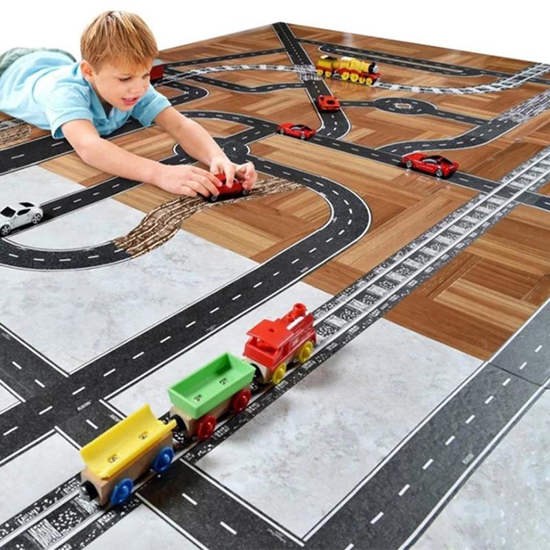 1 Pcs 5m Railway Train Curve Design Paper Washi Tape Diy Road Traffic Adhesive Tape Scrapbooking Sticker Label Masking Tape