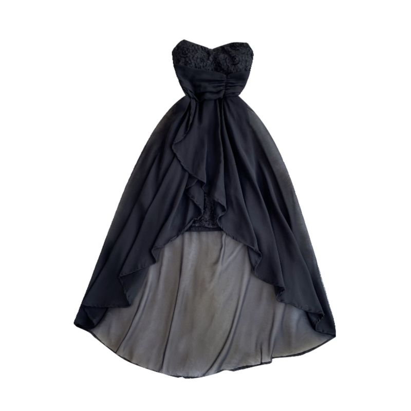 French Socialite Exquisite Refined Grace Small Dress Fancy Party Gathering Small Dress Mesh Stitching Tube Top Dress