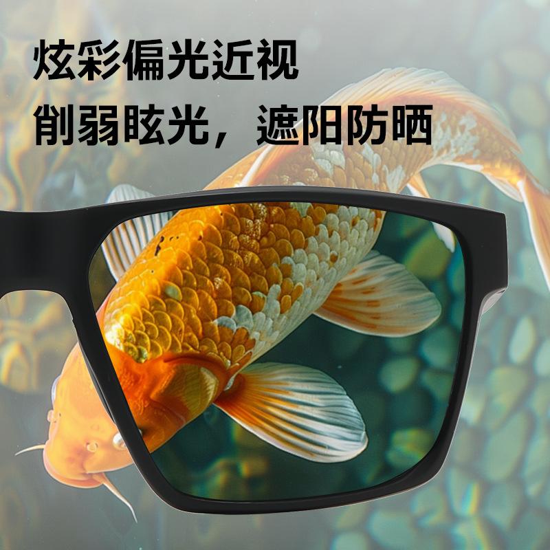 Fashion Polarized Men's Women's Cycling Sunglasses Fishing Genuine Film Coated Cross-border Two-color Injection Molded Outdoor Sports Glasses