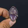 Amethyst Gemstone Copper Wire Wrapped Handmade Jewelry Ring For Her All Size