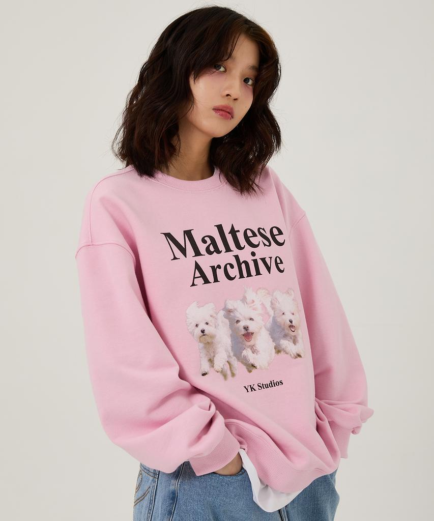 WAIKEI Maltese Archive Sweatshirt Light Pink