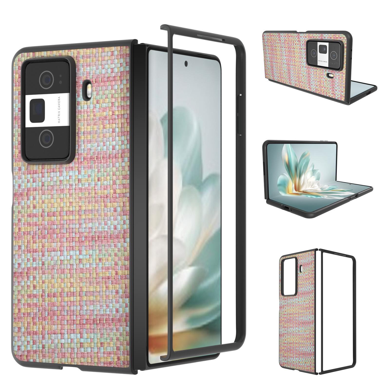 

For Honor Magic Vs3 5G Case Leather+PC Phone Cover Plaid Texture F
