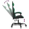 Gaming Chair In Black and Green Artificial Leather