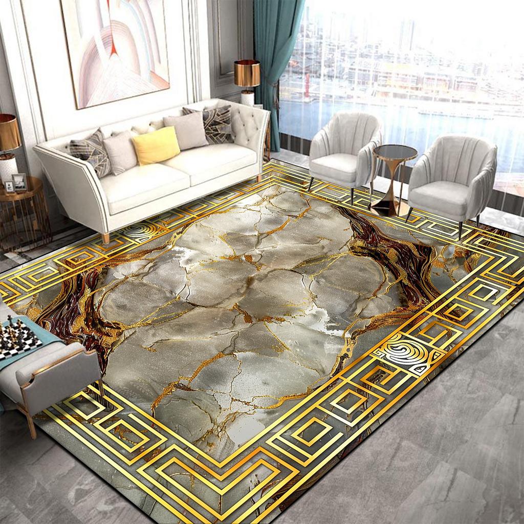 Luxury Marble CARPET FOR LIVE ROOM Decoration Bedroom Large Area Rugs Sofa Coffee Tables Mat Anti Slip Entrance Doormat Washable
