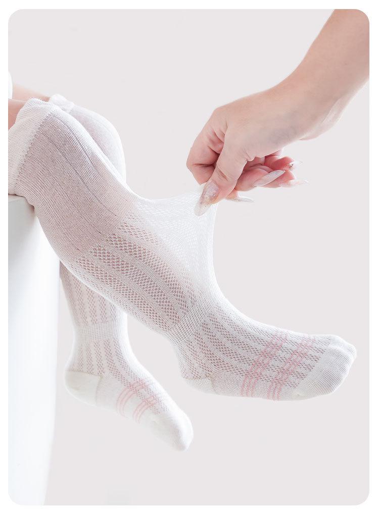 Breathable Cartoon Over-the-Knee Mesh Socks for Infants and Toddlers