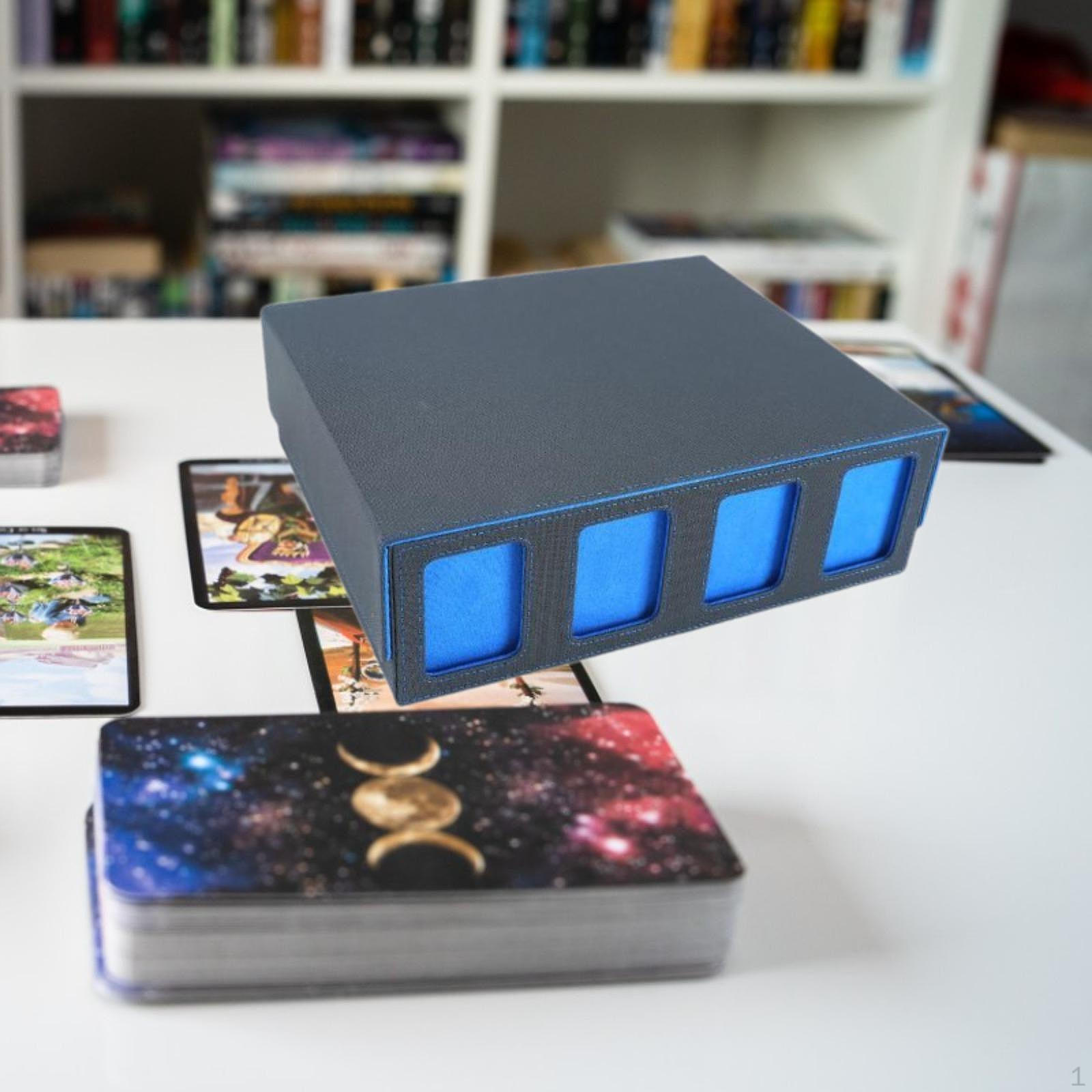 Deck Holder for 2400+ Cards - Organize Your Collection in Black Blue
