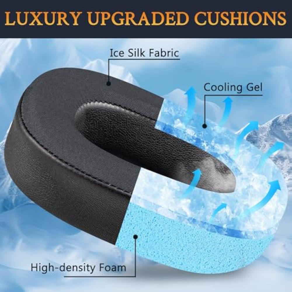 SOULWIT Cooling Gel Pad Earpads for AKG Pro Audio AKG K361-Y3, K361-BT-Y3, K371-Y3, K371-BT-Y3 He...