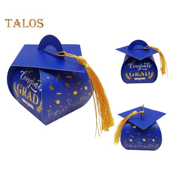 Graduation Cap Gift Box Class of 2025 Grad Cap Candy Treat Box with Tassel Table Centerpiece for Graduation Party Favors