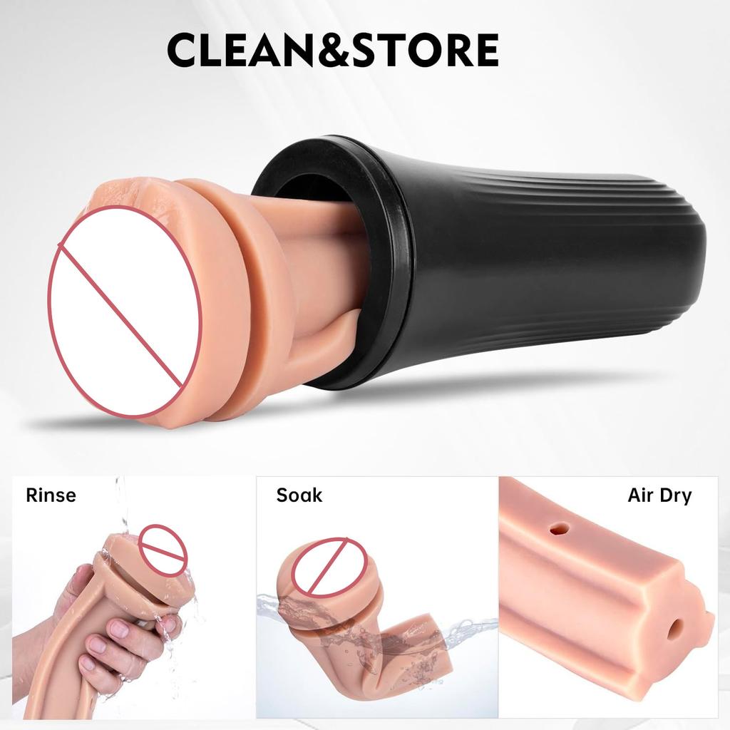 Manual Vagina Masturbator Cup Soft Pussy Erotic Trainer Pocket Massager Adult Sex Toys for Men 18+