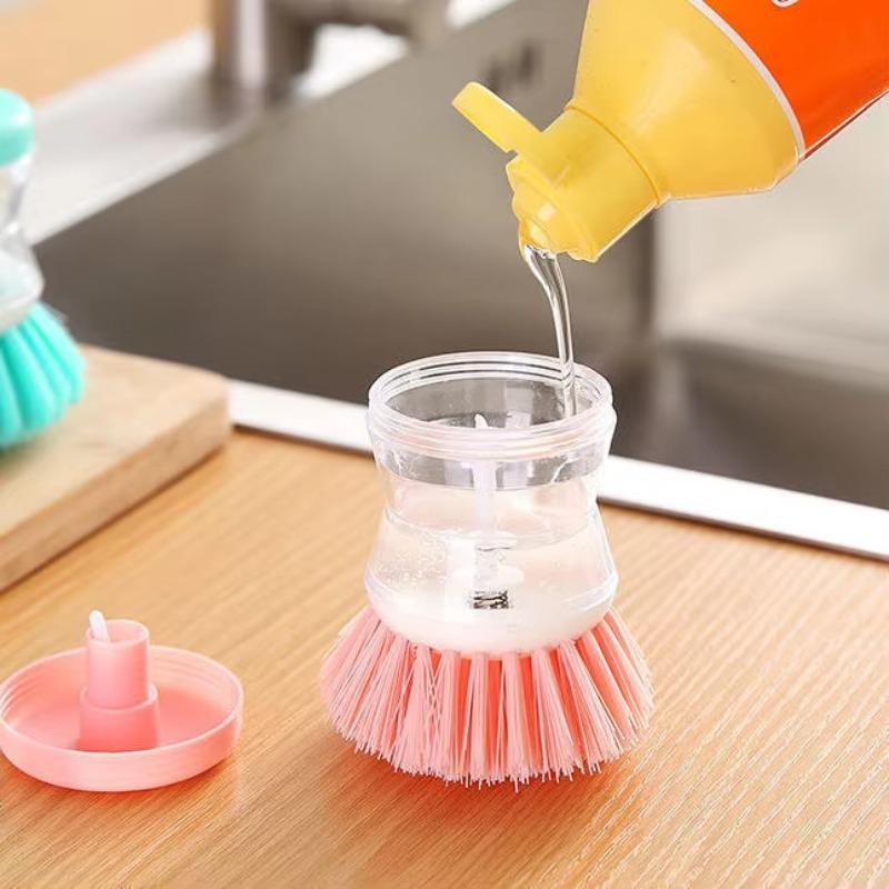 1pc Hydraulic Pot Scrubber, Press-on Household Cleaning Brush, Multi-purpose Kitchen Brush